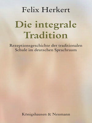 cover image of Die integrale Tradition